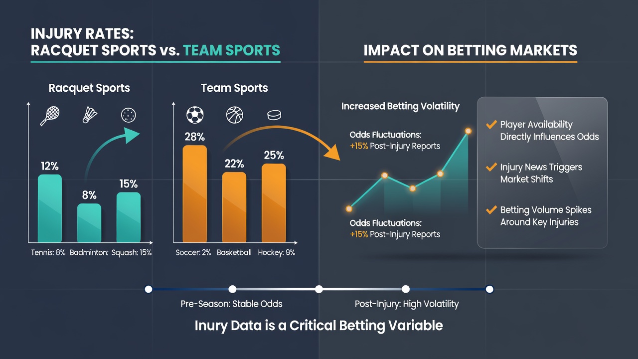 Bookmakers adjusting live odds boards during major sporting events affected by player injuries