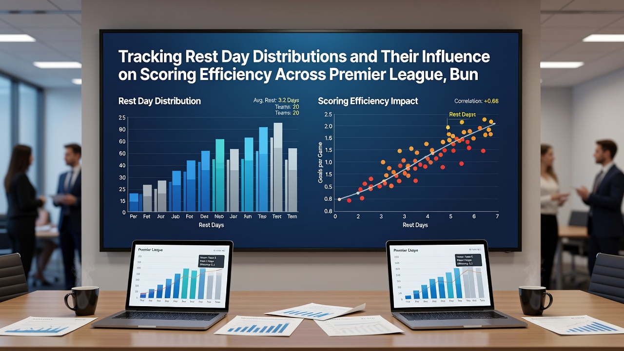 Charts comparing rest day intervals with scoring and win percentages in soccer and tennis
